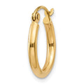 Single 14k Polished 2x15mm Tube Hoop Earring