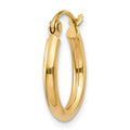 Single 14k Polished 2x15mm Lightweight Tube Hoop Earring