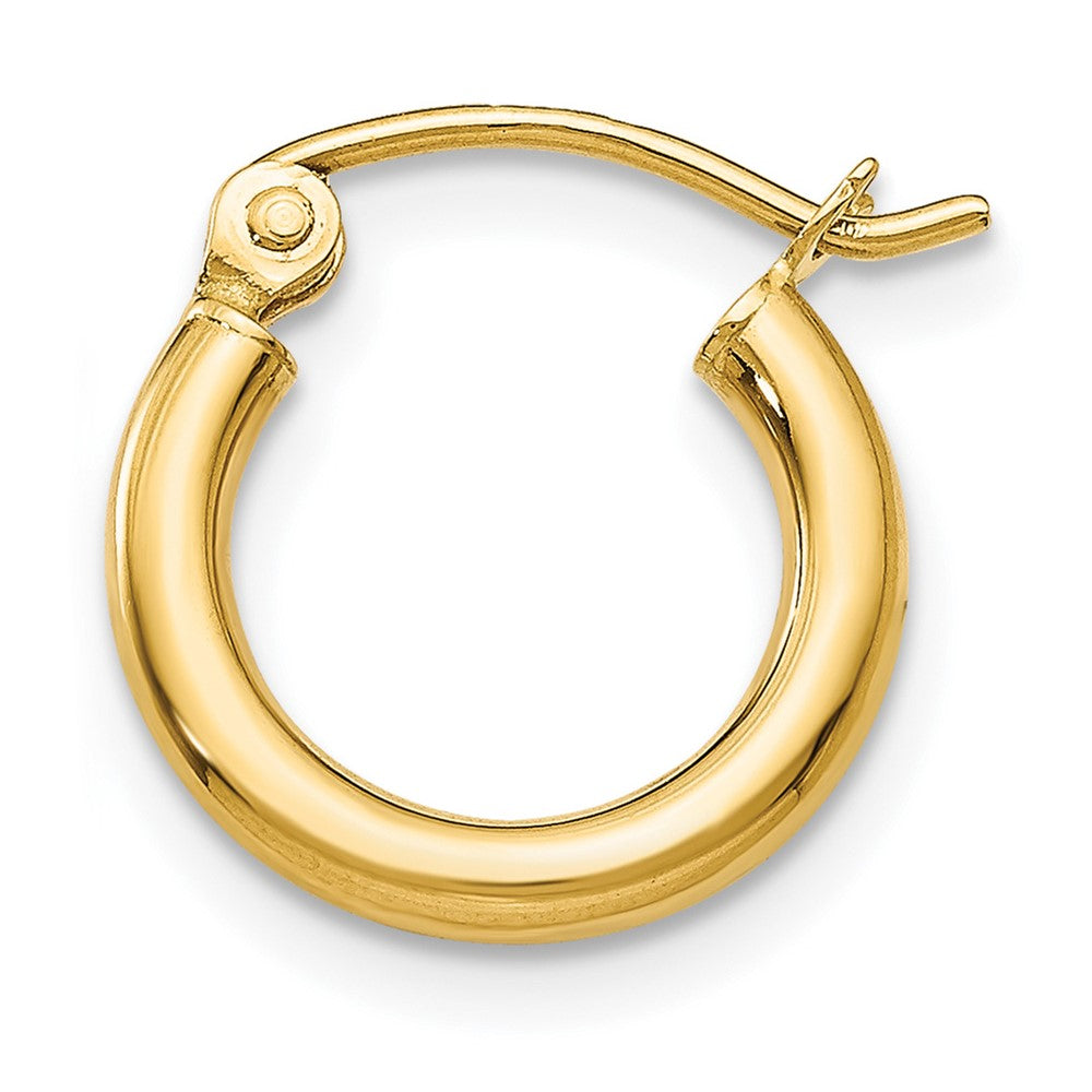 Single 14k Polished 2x12mm Tube Hoop Earring