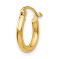 Single 14k Polished 2x12mm Tube Hoop Earring