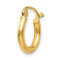 Single 14k Polished 2x12mm Lightweight Tube Hoop Earring