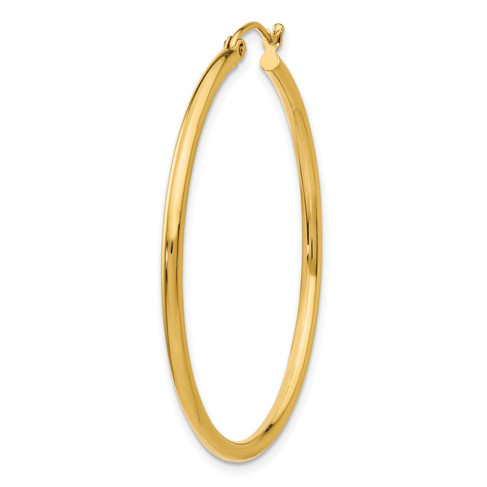 Single 14k Polished 2x40mm Tube Hoop Earring
