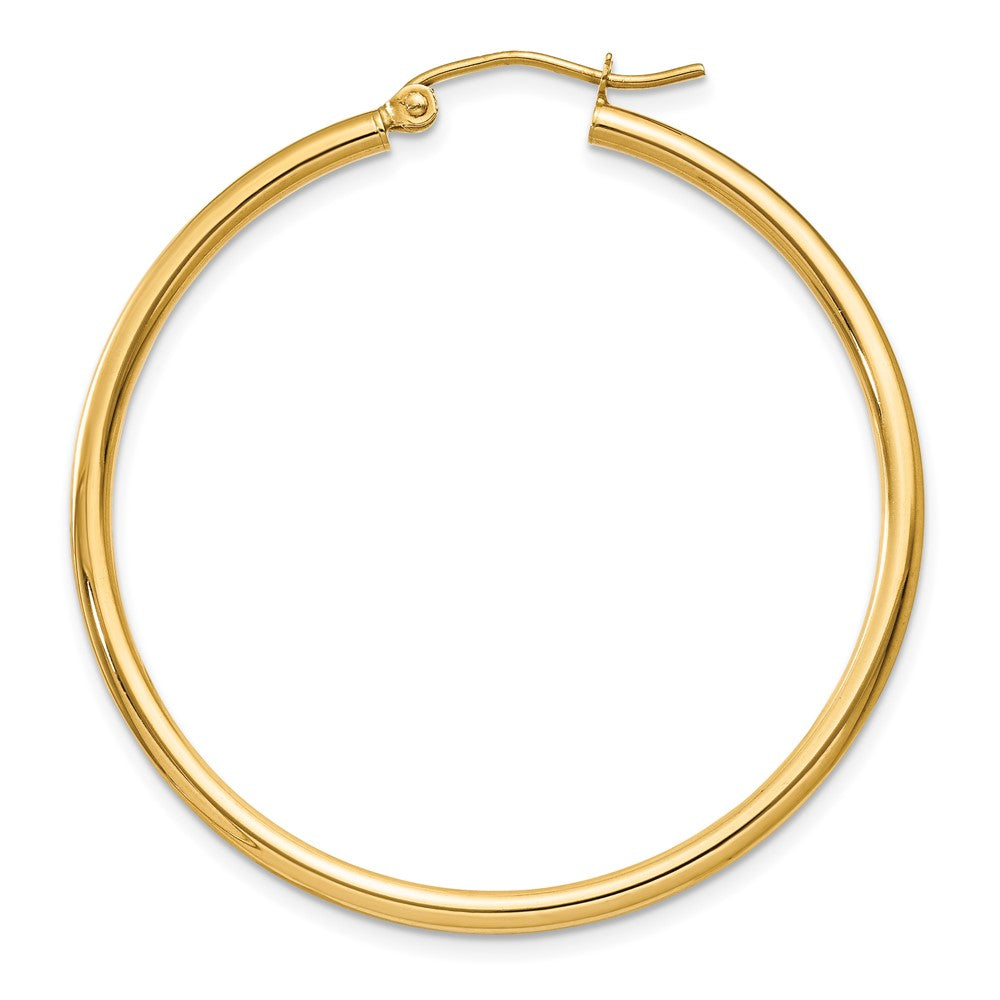 Single 14k Polished 2x40mm Lightweight Tube Hoop Earring