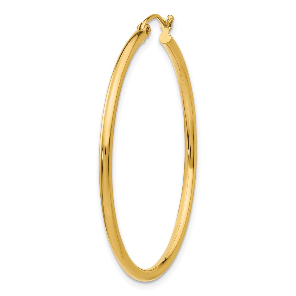 Single 14k Polished 2x40mm Lightweight Tube Hoop Earring