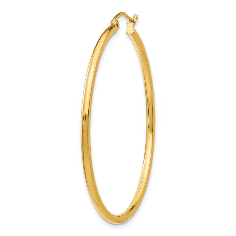 Single 14k Polished 2x45mm Tube Hoop Earring