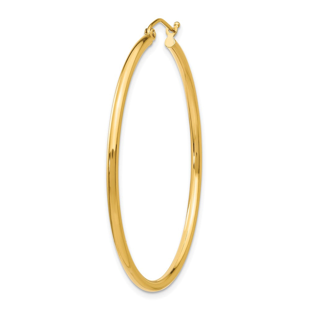 Single 14k Polished 2x45mm Lightweight Tube Hoop Earring