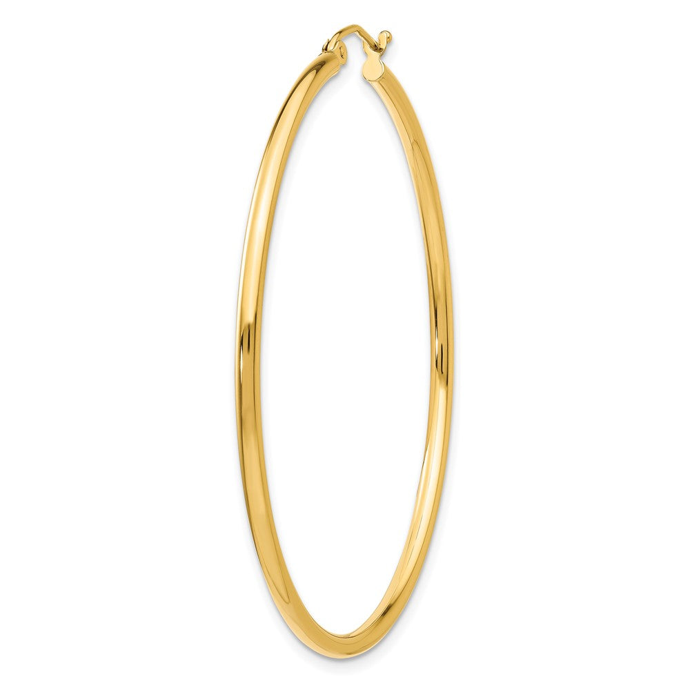 Single 14k Polished 2x50mm Tube Hoop Earring