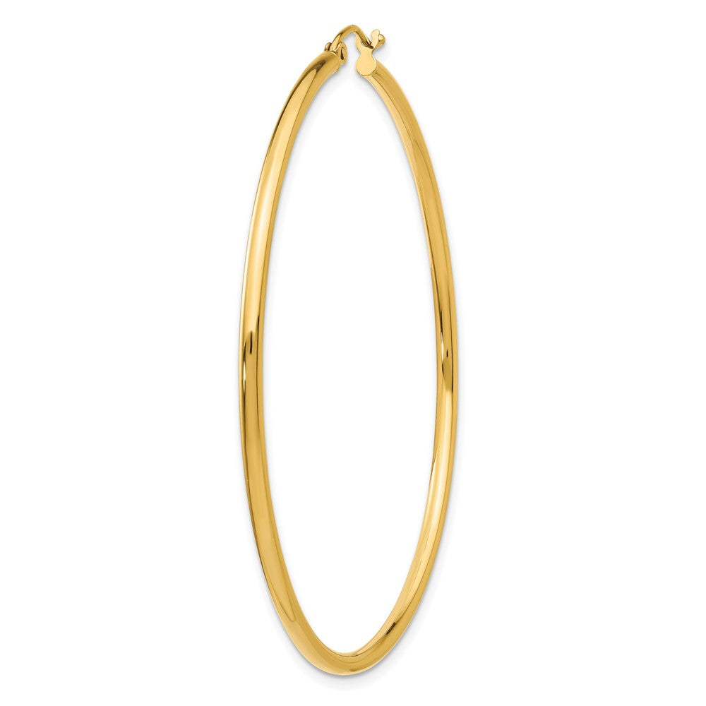 Single 14k Polished 2x55mm Tube Hoop Earring