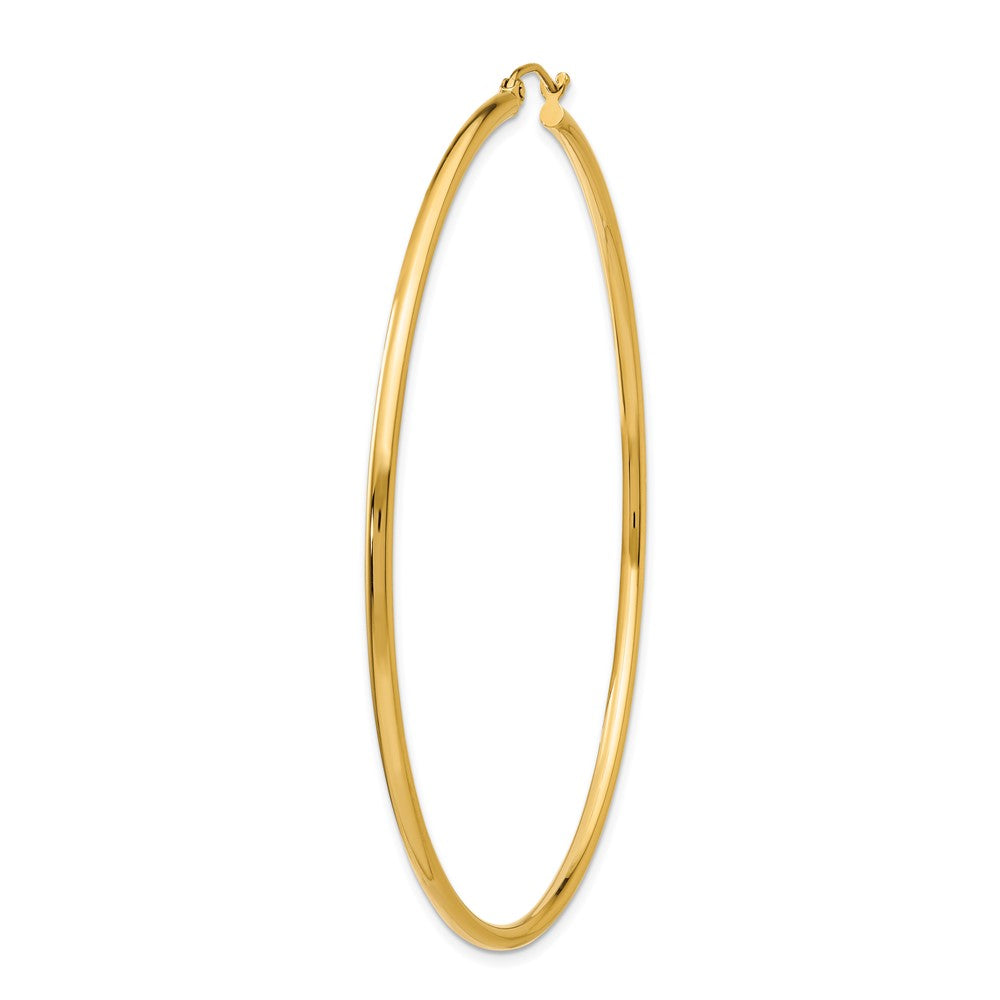 Single 14k Polished 2x65mm Tube Hoop Earring
