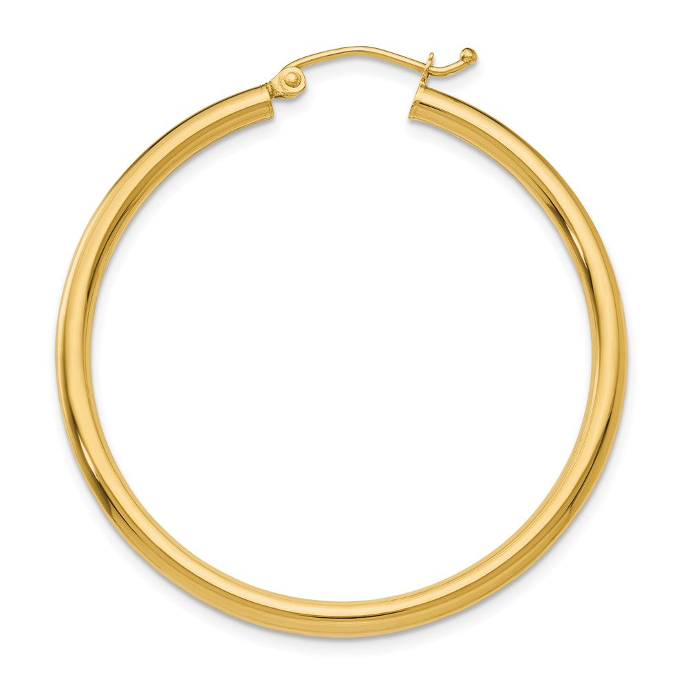 Single 14K Polished 2.5mm Lightweight Tube Hoop Earring