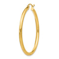 Single 14K Polished 2.5mm Lightweight Tube Hoop Earring