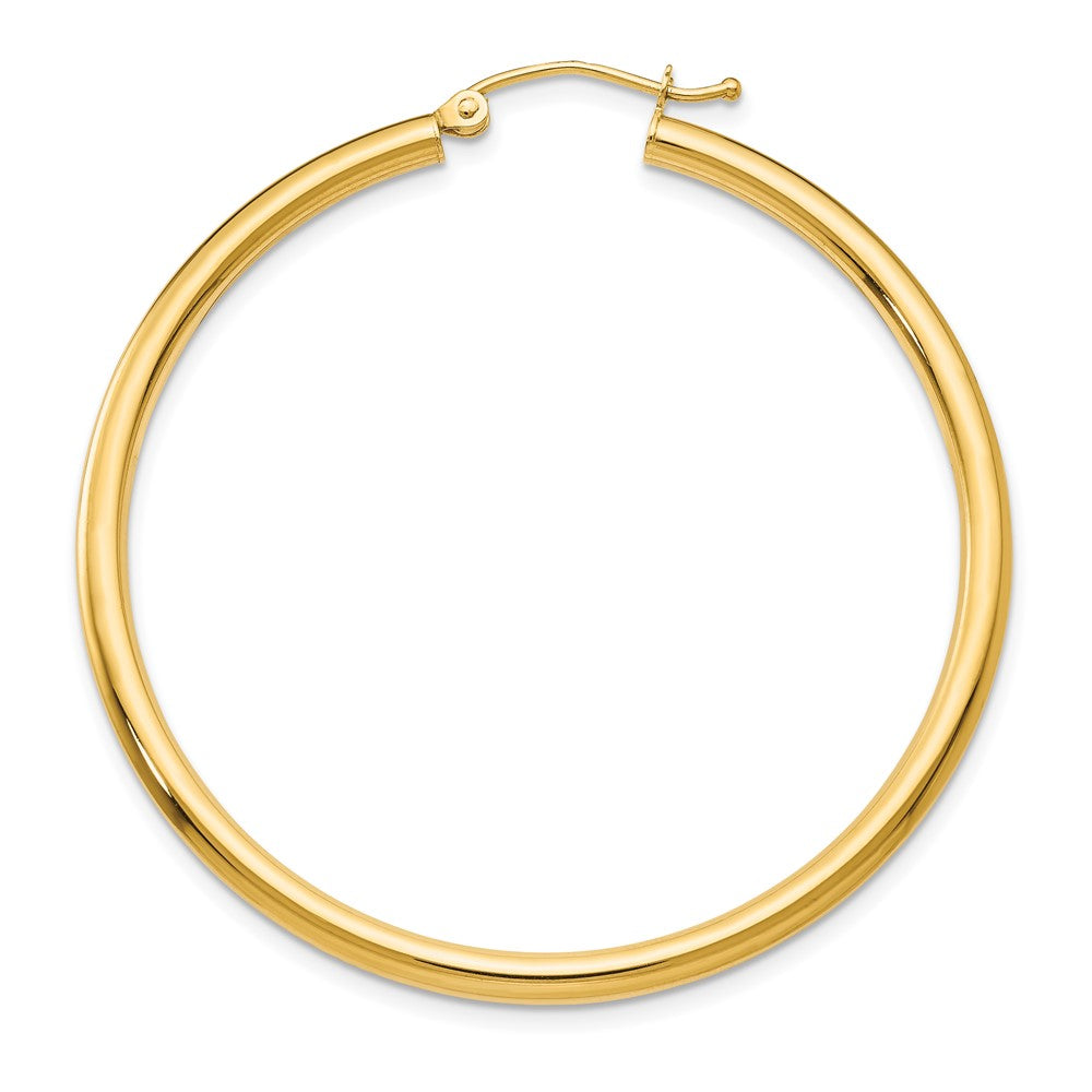 Single 14K Polished 2.5mm Lightweight Tube Hoop Earring