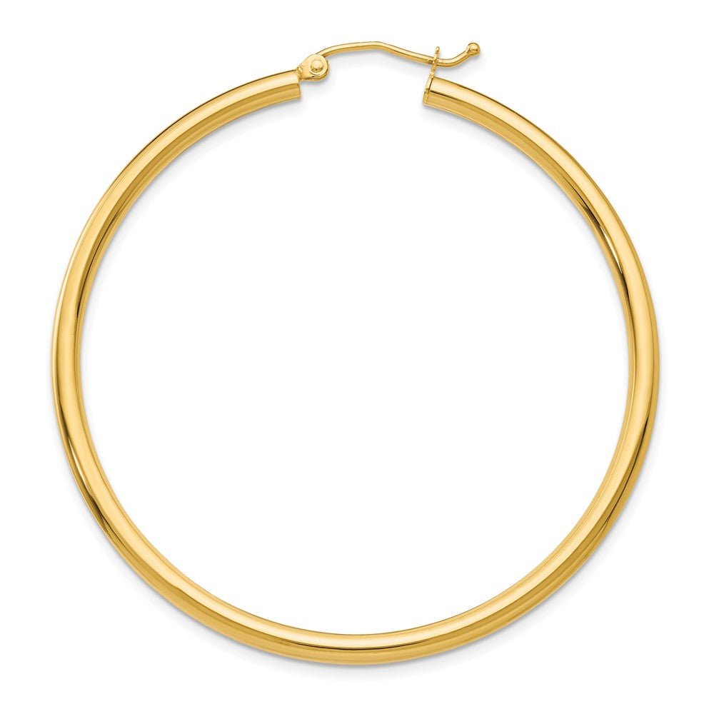 Single 14K Polished 2.5mm Lightweight Tube Hoop Earring