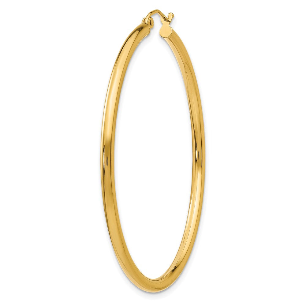 Single 14K Polished 2.5mm Lightweight Tube Hoop Earring