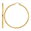 14K Polished 2.5mm Tube Hoop Earrings