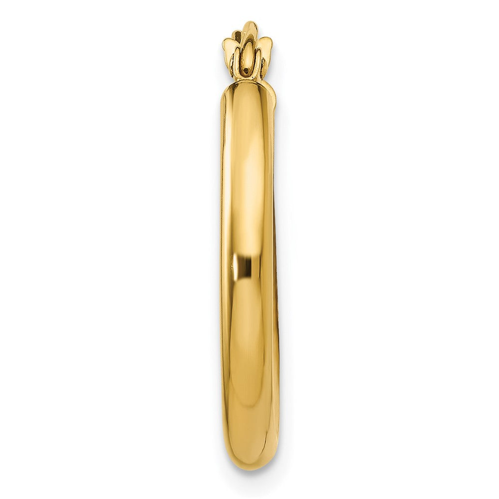 Single 14K Polished 2.5mm Lightweight Tube Hoop Earring