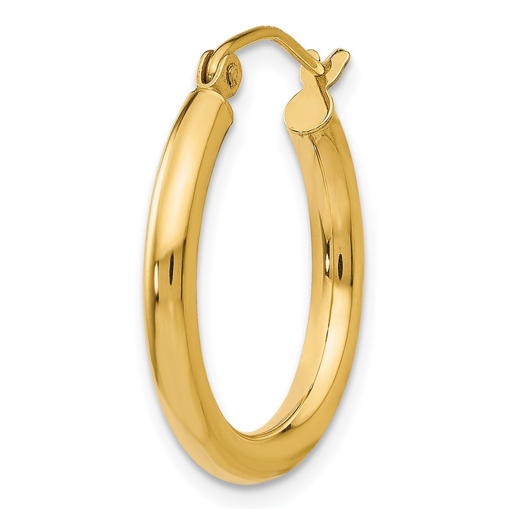 Single 14K Polished 2.5mm Lightweight Tube Hoop Earring