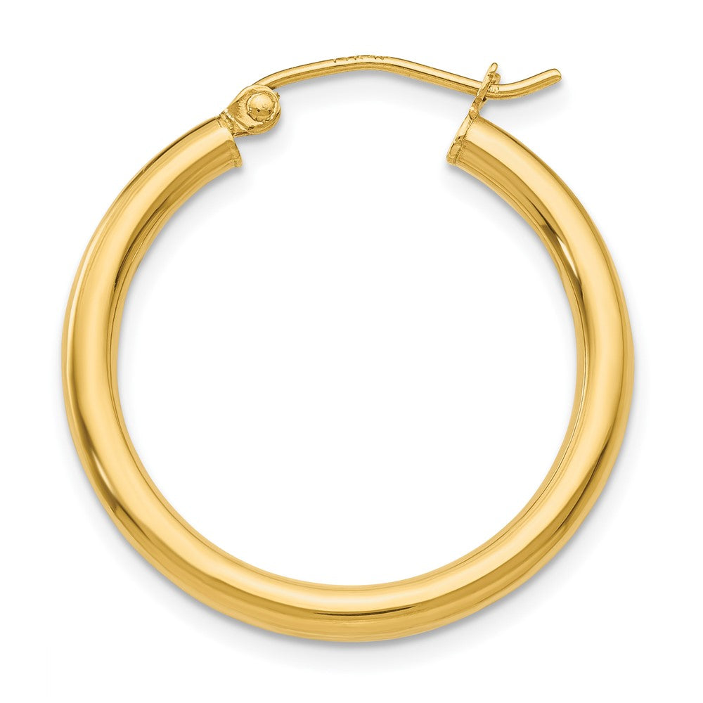 Single 14k Polished 2.5mm Lightweight Tube Hoop Earring