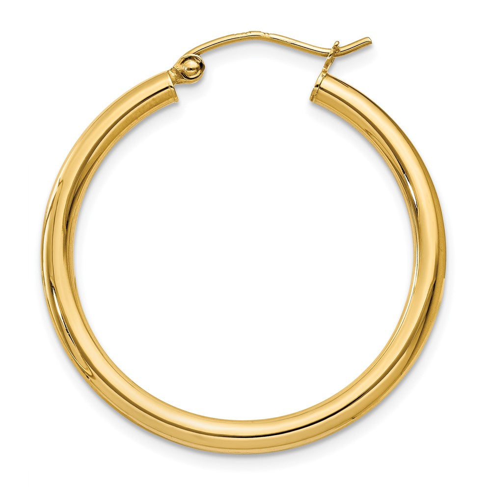 Single 14k Polished 2.5mm Lightweight Tube Hoop Earring