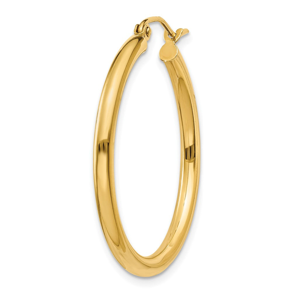 Single 14k Polished 2.5mm Lightweight Tube Hoop Earring