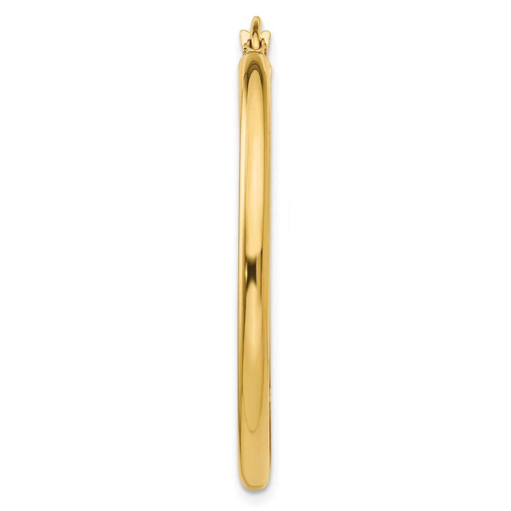 Single 14k Polished 2.5mm Lightweight Tube Hoop Earring