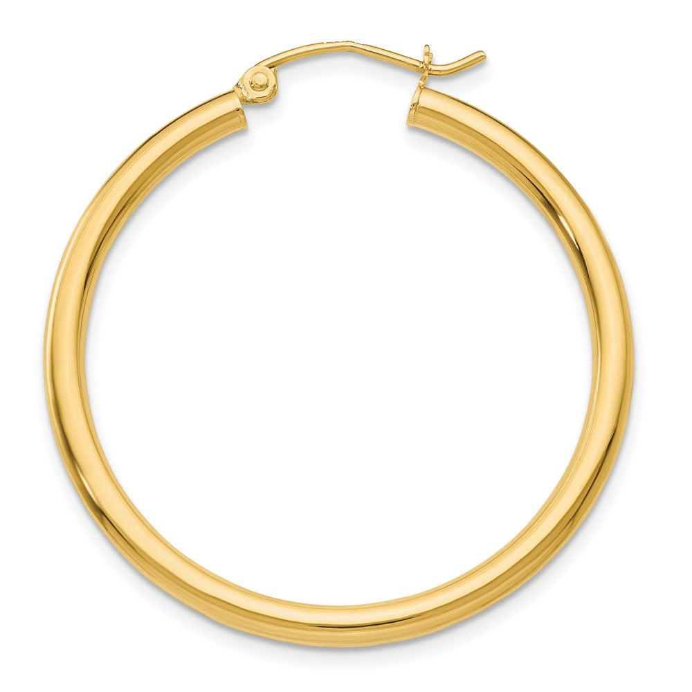 Single 14k Polished 2.5mm Lightweight Tube Hoop Earring