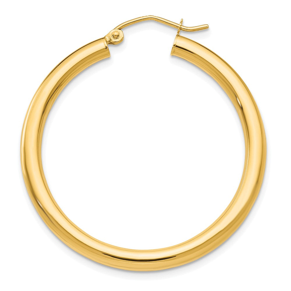 Single 14K Polished 3mm Tube Hoop Earring