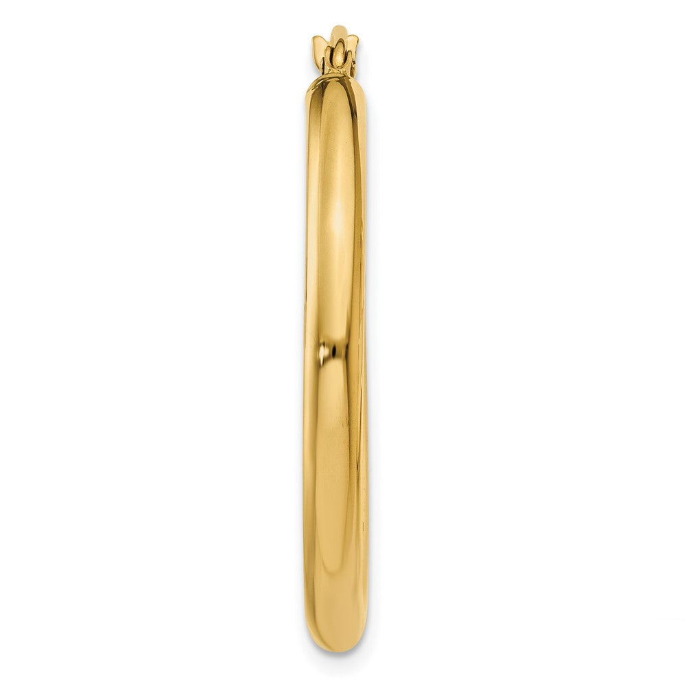 Single 14K Polished 3mm Tube Hoop Earring