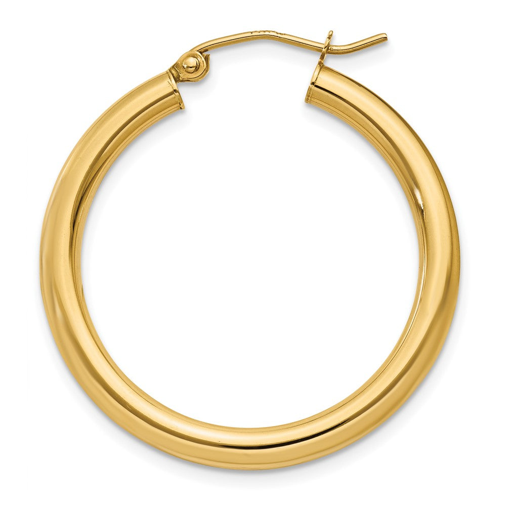 Single 14K Polished 3mm Tube Hoop Earring