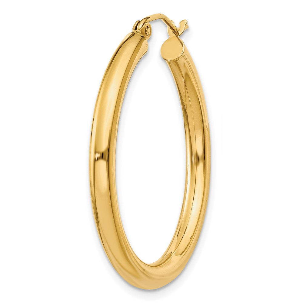 Single 14K Polished 3mm Tube Hoop Earring