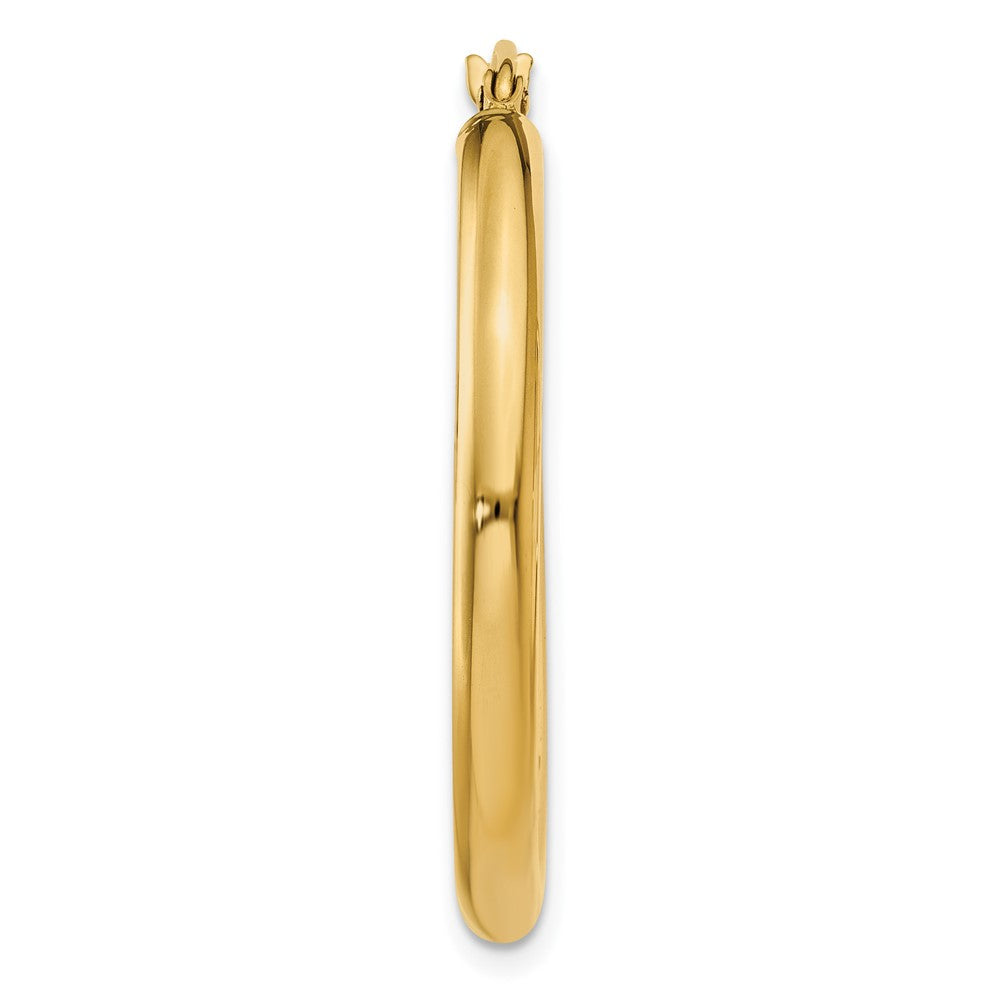 Single 14K Polished 3mm Lightweight Tube Hoop Earring