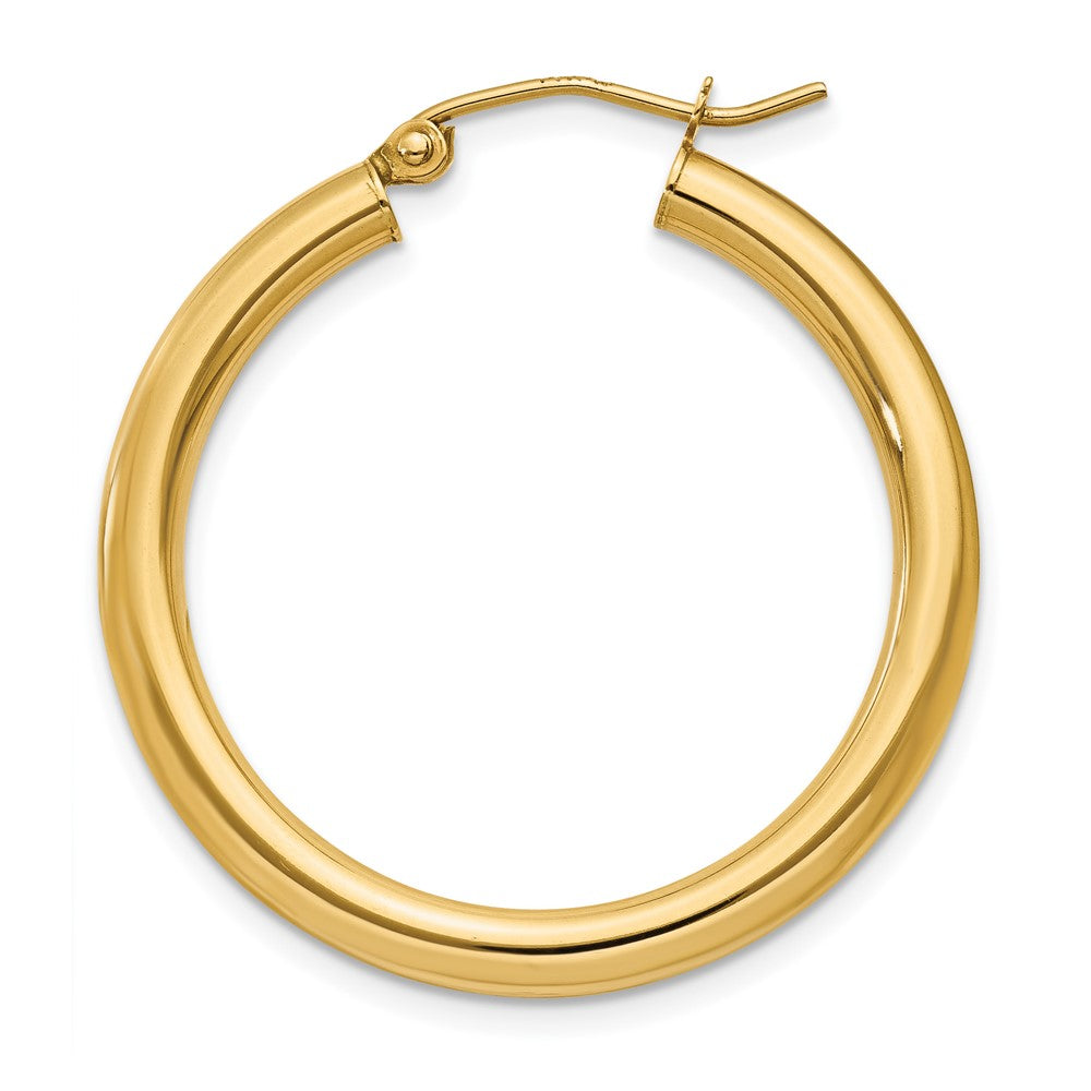 Single 14K Polished 3mm Lightweight Tube Hoop Earring