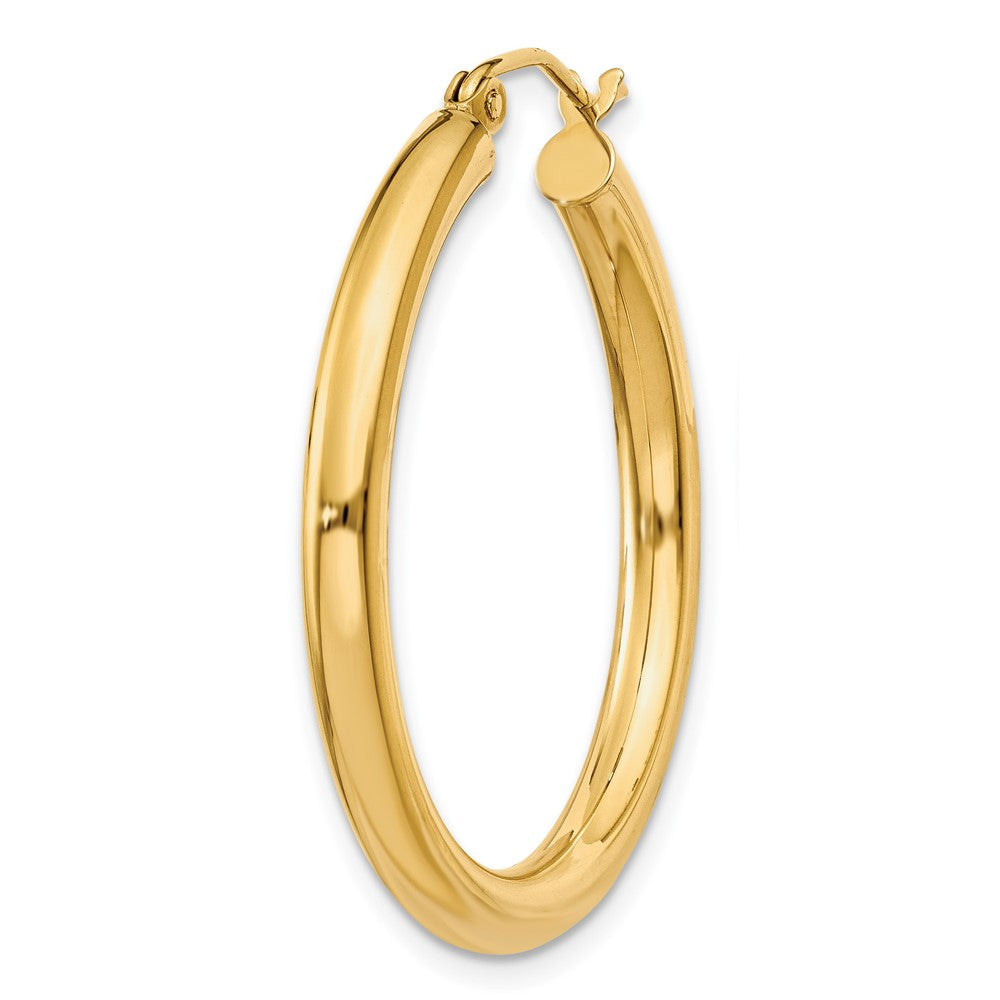Single 14K Polished 3mm Lightweight Tube Hoop Earring