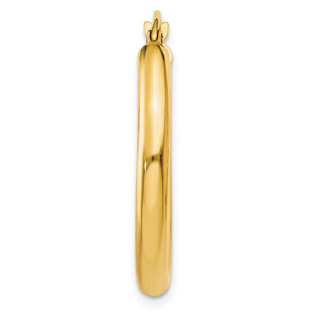 Single 14k Polished 3mm Tube Hoop Earring