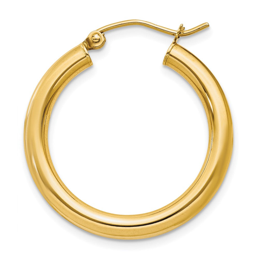 Single 14k Polished 3mm Tube Hoop Earring
