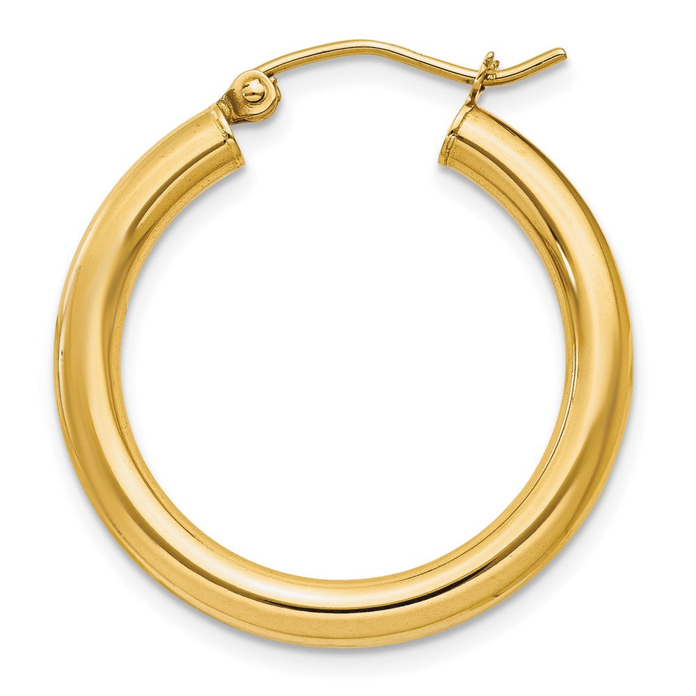 Single 14k Polished 3mm Lightweight Tube Hoop Earring