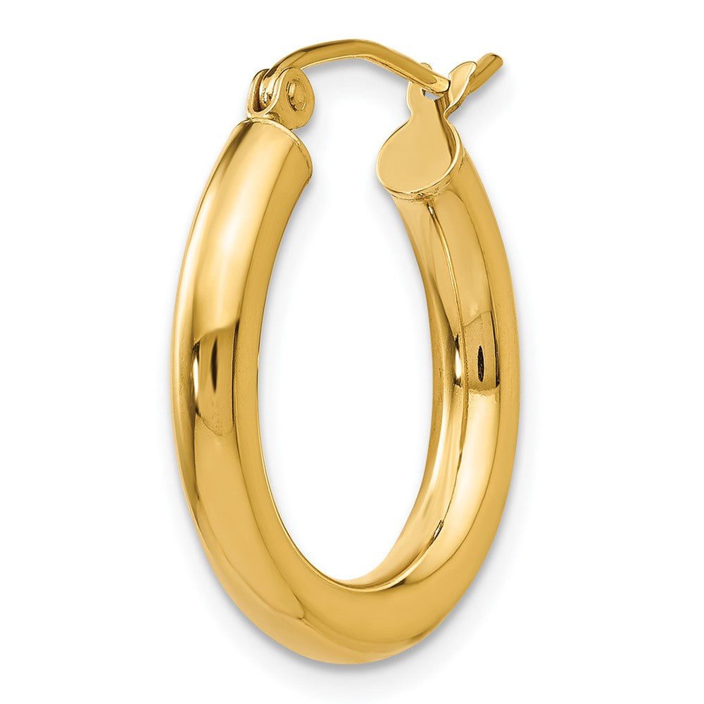 Single 14k Polished 3mm Tube Hoop Earring