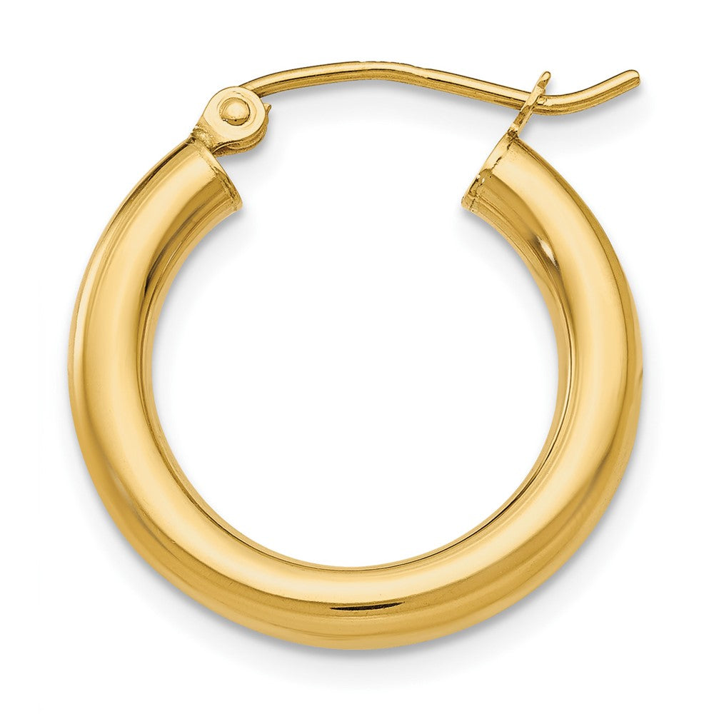 Single 14k Polished 3mm Lightweight Tube Hoop Earring