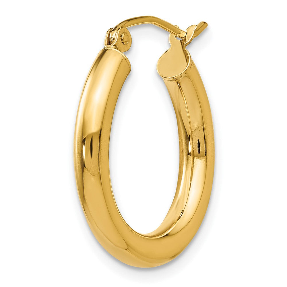Single 14k Polished 3mm Lightweight Tube Hoop Earring
