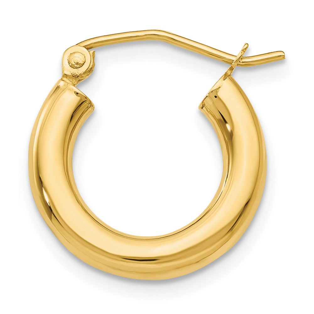 Single 14K Polished 3mm Tube Hoop Earring