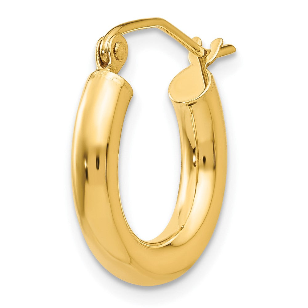 Single 14k Polished 3mm Lightweight Tube Hoop Earring