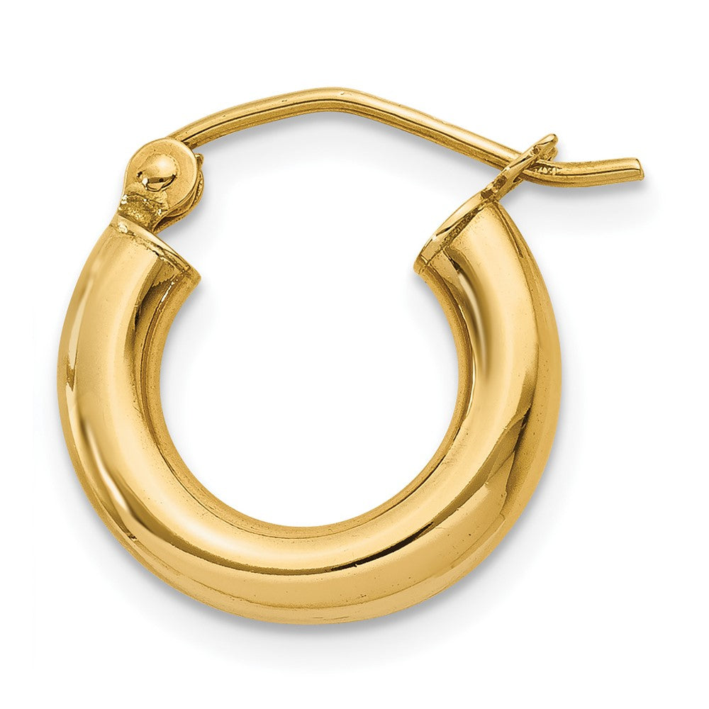 Single 14K Polished 3mm Tube Hoop Earring