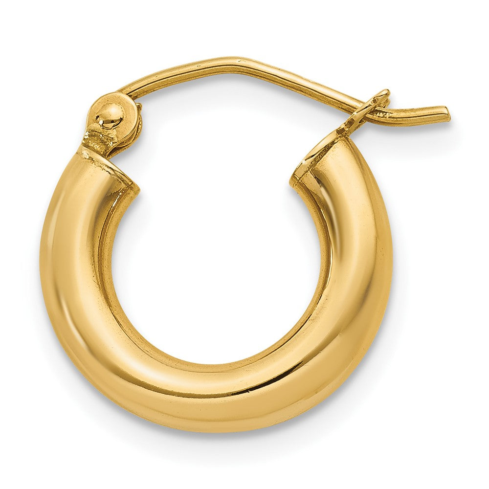 Single 14k Polished 3mm Lightweight Tube Hoop Earring