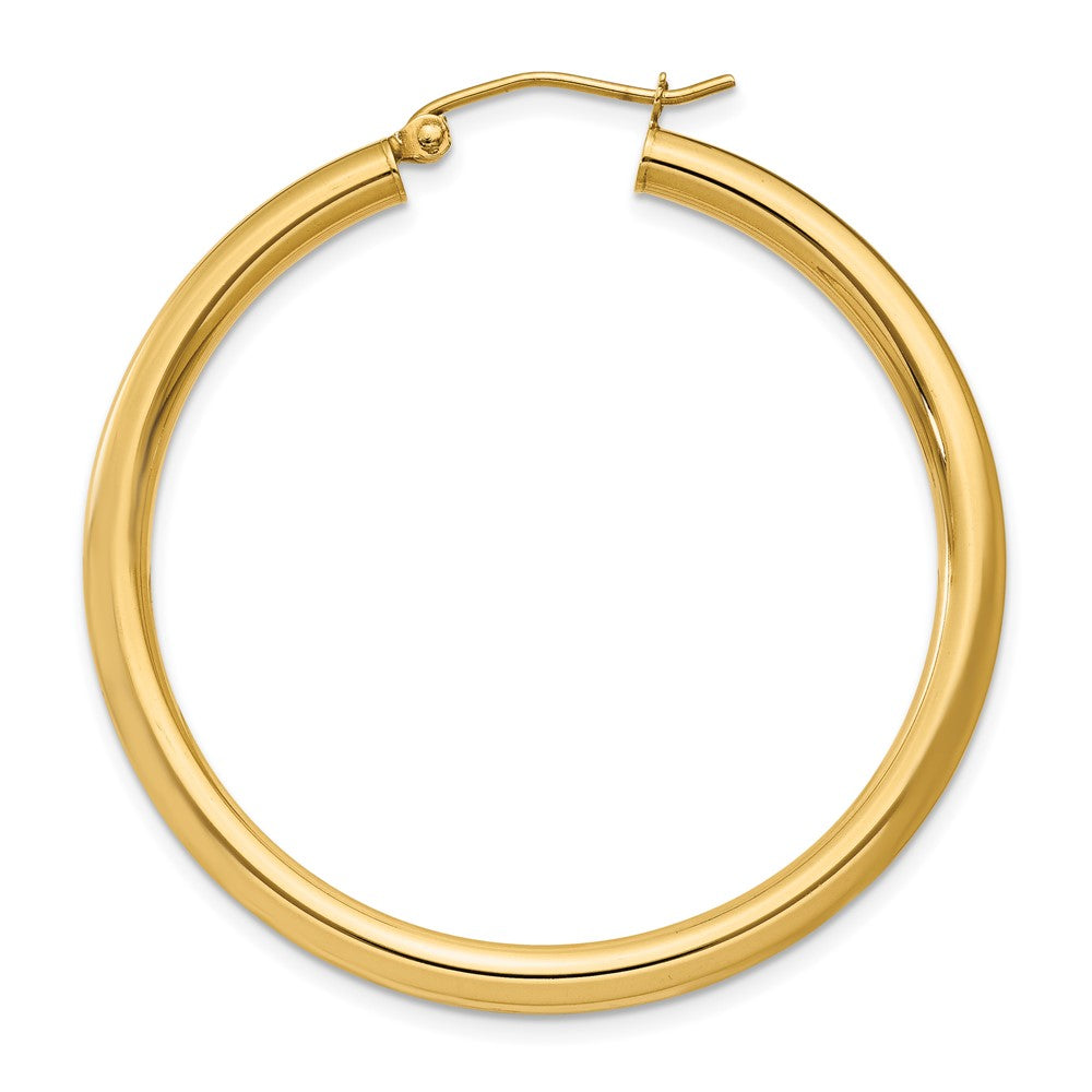 Single 14K Polished 3mm Tube Hoop Earring