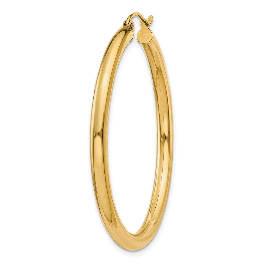 Single 14K Polished 3mm Lightweight Tube Hoop Earring