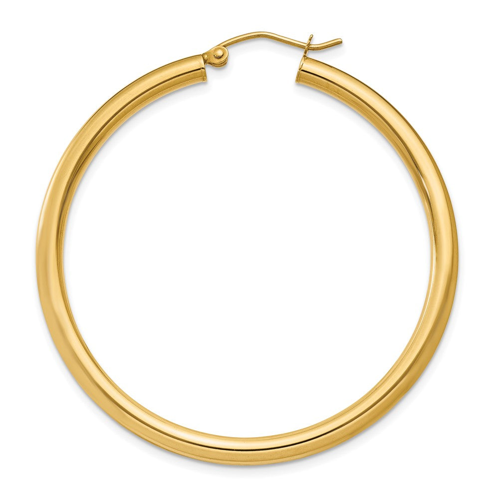 Single 14K Polished 3mm Tube Hoop Earring