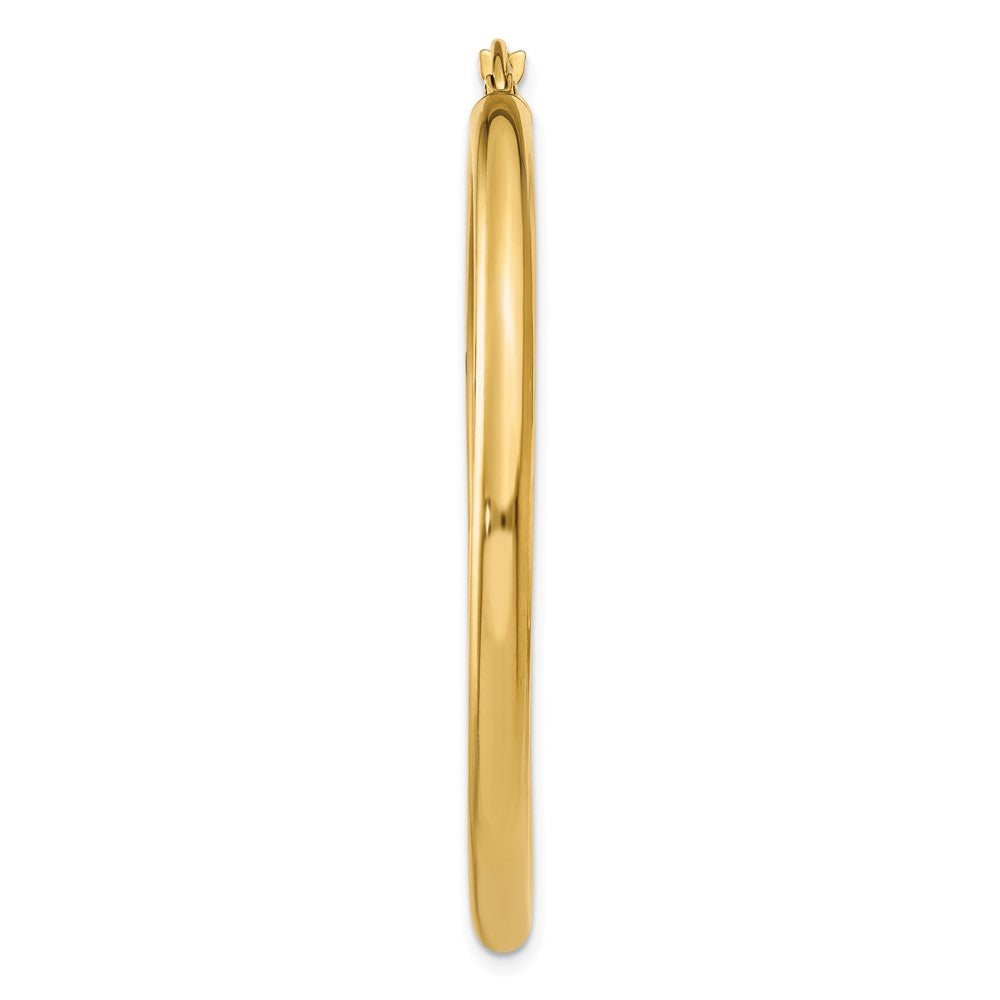 Single 14K Polished 3mm Lightweight Tube Hoop Earring