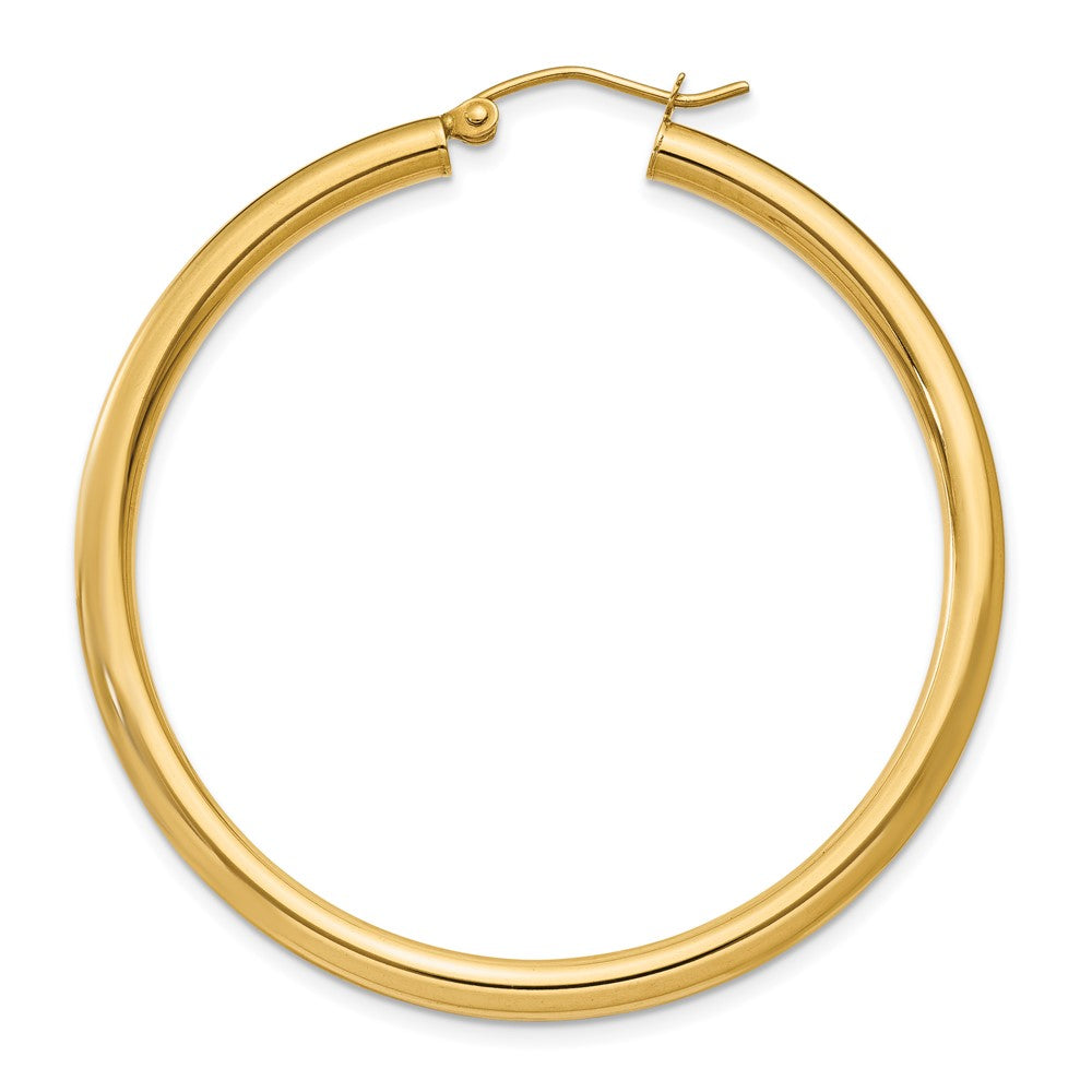 Single 14K Polished 3mm Lightweight Tube Hoop Earring