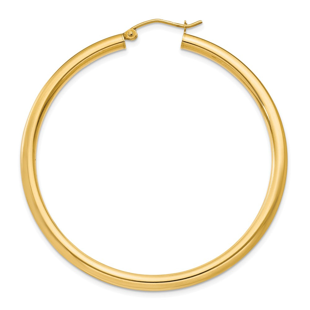 Single 14K Polished 3mm Tube Hoop Earring