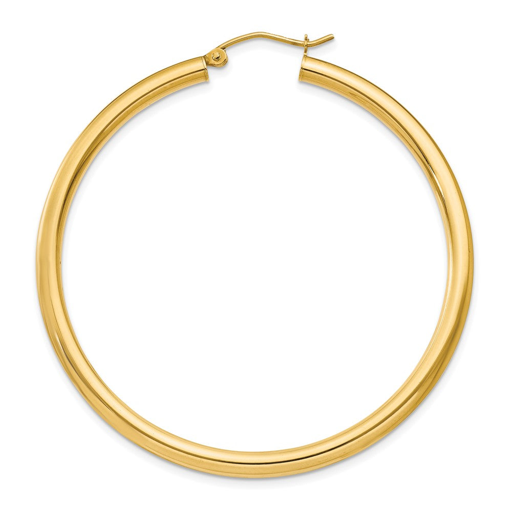 Single 14K Polished 3mm Lightweight Tube Hoop Earring